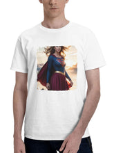 A New Twist Supergirl 180G 100% Cotton Printed Round Neck Short-Sleeve T-Shirt, Gifts for Men Dad Husband Grandpa, S-XXXL, White