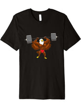 American Bald Eagle Bodybuilder Gym Muscle Fitness Workout Premium T-Shirt 180G 100% Cotton Printed Round Neck Short-Sleeve T-Shirt, Gifts for Men Dad Husband Grandpa, S-XXXL, Black