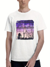 A Piece Of Sky 180G 100% Cotton Printed Round Neck Short-Sleeve T-Shirt, Gifts for Men Dad Husband Grandpa, S-XXXL, White