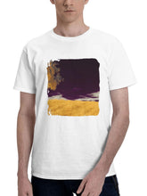 A Tree In A Field With A Purple Sky 180G 100% Cotton Printed Round Neck Short-Sleeve T-Shirt, Gifts for Men Dad Husband Grandpa, S-XXXL, White