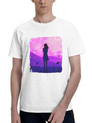 A World Of Loners 180G 100% Cotton Printed Round Neck Short-Sleeve T-Shirt, Gifts for Men Dad Husband Grandpa, S-XXXL, White