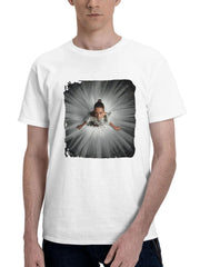 Abigail 2024 180G 100% Cotton Printed Round Neck Short-Sleeve T-Shirt, Gifts for Men Dad Husband Grandpa, S-XXXL, White