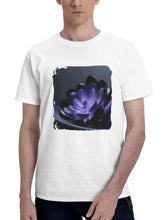 Abstract Flower 180G 100% Cotton Printed Round Neck Short-Sleeve T-Shirt, Gifts for Men Dad Husband Grandpa, S-XXXL, White
