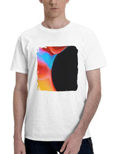 Abstract Hole 180G 100% Cotton Printed Round Neck Short-Sleeve T-Shirt, Gifts for Men Dad Husband Grandpa, S-XXXL, White