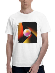 Abstract Leadership Ball 180G 100% Cotton Printed Round Neck Short-Sleeve T-Shirt, Gifts for Men Dad Husband Grandpa, S-XXXL, White