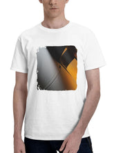 Abstract Minimal 180G 100% Cotton Printed Round Neck Short-Sleeve T-Shirt, Gifts for Men Dad Husband Grandpa, S-XXXL, White