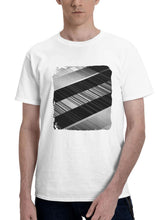 Abstract Novel Way 180G 100% Cotton Printed Round Neck Short-Sleeve T-Shirt, Gifts for Men Dad Husband Grandpa, S-XXXL, White