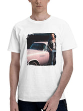 Boy With Classic Car 180G 100% Cotton Printed Round Neck Short-Sleeve T-Shirt, Gifts for Men Dad Husband Grandpa, S-XXXL, White