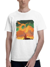 Boy With Guitar And Euphony 180G 100% Cotton Printed Round Neck Short-Sleeve T-Shirt, Gifts for Men Dad Husband Grandpa, S-XXXL, White