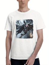 Batwoman Warrior 180G 100% Cotton Printed Round Neck Short-Sleeve T-Shirt, Gifts for Men Dad Husband Grandpa, S-XXXL, White