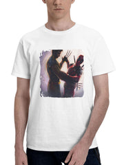 Brazillian Poster For Deadpool And Wolverine 180G 100% Cotton Printed Round Neck Short-Sleeve T-Shirt, Gifts for Men Dad Husband Grandpa, S-XXXL, White