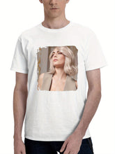 Cara Delevingne Loreal Paris Photoshoot 180G 100% Cotton Printed Round Neck Short-Sleeve T-Shirt, Gifts for Men Dad Husband Grandpa, S-XXXL, White