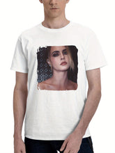 Cara Delevingne Vanity Fair Oscar Party Photoshoot 180G 100% Cotton Printed Round Neck Short-Sleeve T-Shirt, Gifts for Men Dad Husband Grandpa, S-XXXL, White