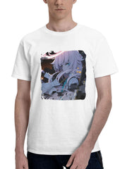 Blue Archive Ct 180G 100% Cotton Printed Round Neck Short-Sleeve T-Shirt, Gifts for Men Dad Husband Grandpa, S-XXXL, White