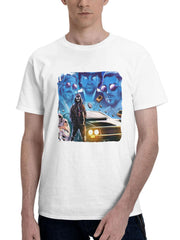 Cartoon X Bedwetters 180G 100% Cotton Printed Round Neck Short-Sleeve T-Shirt, Gifts for Men Dad Husband Grandpa, S-XXXL, White