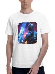 Blue Beetle Movie Zi 180G 100% Cotton Printed Round Neck Short-Sleeve T-Shirt, Gifts for Men Dad Husband Grandpa, S-XXXL, White