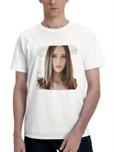 Catherine Timokhina Photoshoot 180G 100% Cotton Printed Round Neck Short-Sleeve T-Shirt, Gifts for Men Dad Husband Grandpa, S-XXXL, White