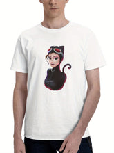 Catwoman Vengeance 180G 100% Cotton Printed Round Neck Short-Sleeve T-Shirt, Gifts for Men Dad Husband Grandpa, S-XXXL, White