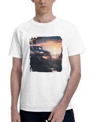 Characters And Automotive 180G 100% Cotton Printed Round Neck Short-Sleeve T-Shirt, Gifts for Men Dad Husband Grandpa, S-XXXL, White