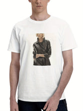 Charlize Theron Harpers Bazaar 2023 180G 100% Cotton Printed Round Neck Short-Sleeve T-Shirt, Gifts for Men Dad Husband Grandpa, S-XXXL, White