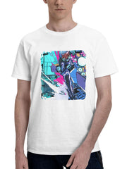 Chasing You 180G 100% Cotton Printed Round Neck Short-Sleeve T-Shirt, Gifts for Men Dad Husband Grandpa, S-XXXL, White