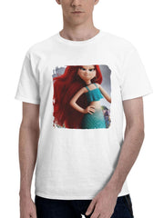 Chelsea The Mermaid In Ruby Gillman Teenage Kraken 180G 100% Cotton Printed Round Neck Short-Sleeve T-Shirt, Gifts for Men Dad Husband Grandpa, S-XXXL, White