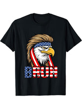 4th of July 2024 Bald Eagle American Flag Bruh Men Boys Boy Girl T-Shirt 180G 100% Cotton Printed Round Neck Short-Sleeve T-Shirt, Gifts for Men Dad Husband Grandpa, S-XXXL, Black