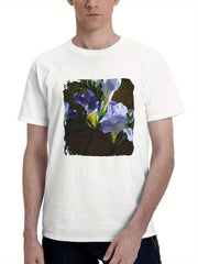 Chromebook Background Stock 180G 100% Cotton Printed Round Neck Short-Sleeve T-Shirt, Gifts for Men Dad Husband Grandpa, S-XXXL, White