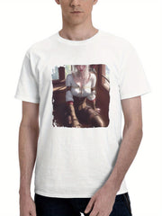 Ciri Legacy Of Cour 180G 100% Cotton Printed Round Neck Short-Sleeve T-Shirt, Gifts for Men Dad Husband Grandpa, S-XXXL, White