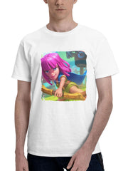 Clash Royale Super Archer 180G 100% Cotton Printed Round Neck Short-Sleeve T-Shirt, Gifts for Men Dad Husband Grandpa, S-XXXL, White