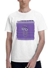 Clippy 180G 100% Cotton Printed Round Neck Short-Sleeve T-Shirt, Gifts for Men Dad Husband Grandpa, S-XXXL, White