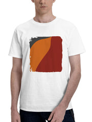 Color Natural Abstract 180G 100% Cotton Printed Round Neck Short-Sleeve T-Shirt, Gifts for Men Dad Husband Grandpa, S-XXXL, White