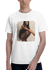 Becky G Hatc Magazine Issue 14 January 2024 180G 100% Cotton Printed Round Neck Short-Sleeve T-Shirt, Gifts for Men Dad Husband Grandpa, S-XXXL, White