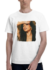 Becky G Rolling Stone 2023 180G 100% Cotton Printed Round Neck Short-Sleeve T-Shirt, Gifts for Men Dad Husband Grandpa, S-XXXL, White