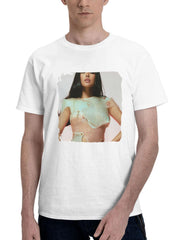 Becky G Variety Magazine 180G 100% Cotton Printed Round Neck Short-Sleeve T-Shirt, Gifts for Men Dad Husband Grandpa, S-XXXL, White