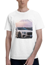 Bentley Continental Gt V8 180G 100% Cotton Printed Round Neck Short-Sleeve T-Shirt, Gifts for Men Dad Husband Grandpa, S-XXXL, White