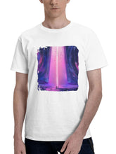 Beyond Boundaries Where Two Worlds Meet In Harmony 180G 100% Cotton Printed Round Neck Short-Sleeve T-Shirt, Gifts for Men Dad Husband Grandpa, S-XXXL, White