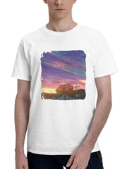 Bulbasaur 180G 100% Cotton Printed Round Neck Short-Sleeve T-Shirt, Gifts for Men Dad Husband Grandpa, S-XXXL, White