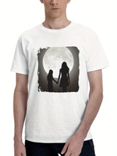 Big And Little Sister 180G 100% Cotton Printed Round Neck Short-Sleeve T-Shirt, Gifts for Men Dad Husband Grandpa, S-XXXL, White