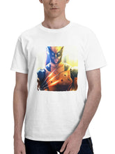 Adamantium Wolverine 180G 100% Cotton Printed Round Neck Short-Sleeve T-Shirt, Gifts for Men Dad Husband Grandpa, S-XXXL, White