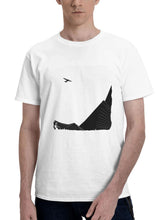 Aeroplane Soaring At High Altitude 180G 100% Cotton Printed Round Neck Short-Sleeve T-Shirt, Gifts for Men Dad Husband Grandpa, S-XXXL, White