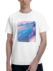 After School Romance 180G 100% Cotton Printed Round Neck Short-Sleeve T-Shirt, Gifts for Men Dad Husband Grandpa, S-XXXL, White