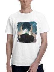 After Us 180G 100% Cotton Printed Round Neck Short-Sleeve T-Shirt, Gifts for Men Dad Husband Grandpa, S-XXXL, White