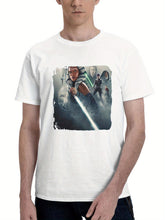 Ahsoka Poster 180G 100% Cotton Printed Round Neck Short-Sleeve T-Shirt, Gifts for Men Dad Husband Grandpa, S-XXXL, White