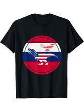 Bald Eagle & Dinosaur T-Rex 4th of July USA American Flag T-Shirt 180G 100% Cotton Printed Round Neck Short-Sleeve T-Shirt, Gifts for Men Dad Husband Grandpa, S-XXXL, Black