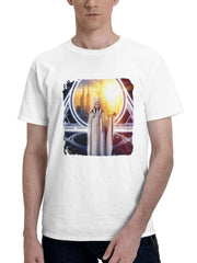 Ahsoka Star Wars Poster Dark Minimal 180G 100% Cotton Printed Round Neck Short-Sleeve T-Shirt, Gifts for Men Dad Husband Grandpa, S-XXXL, White