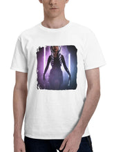 Ahsoka Tano Cosplay Pm 180G 100% Cotton Printed Round Neck Short-Sleeve T-Shirt, Gifts for Men Dad Husband Grandpa, S-XXXL, White