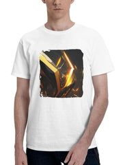 Ai Art 180G 100% Cotton Printed Round Neck Short-Sleeve T-Shirt, Gifts for Men Dad Husband Grandpa, S-XXXL, White