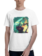 Akimbot 180G 100% Cotton Printed Round Neck Short-Sleeve T-Shirt, Gifts for Men Dad Husband Grandpa, S-XXXL, White