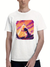 Aladdin And Jasmine 180G 100% Cotton Printed Round Neck Short-Sleeve T-Shirt, Gifts for Men Dad Husband Grandpa, S-XXXL, White
